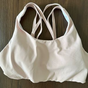 SENITA blush strappy sports bra